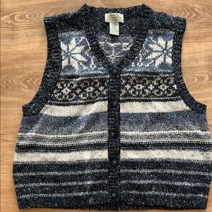 St. John's Bay Blue and Gray Sweater Vest
